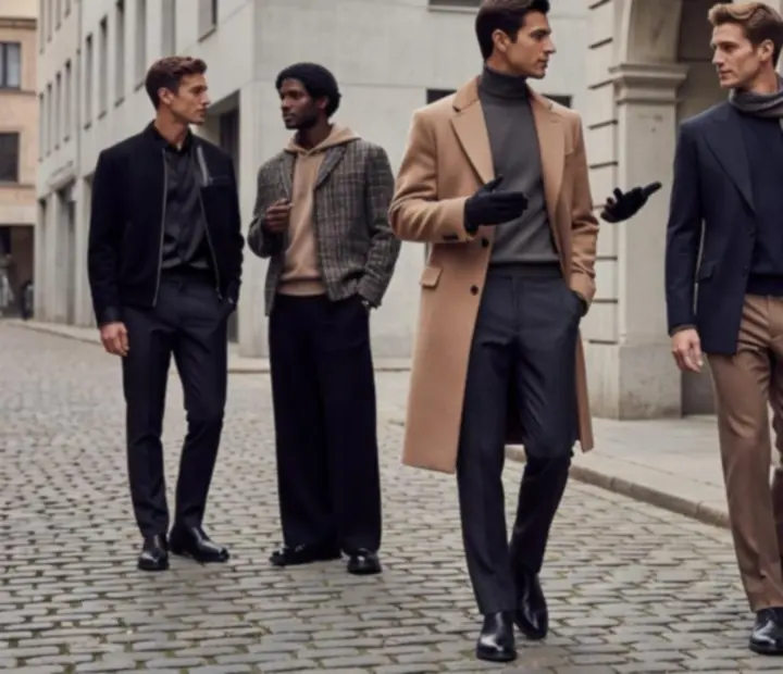 Ujęcie streetstyle z męskiego lookbooka NAXSOL ENTERPRISES LTD